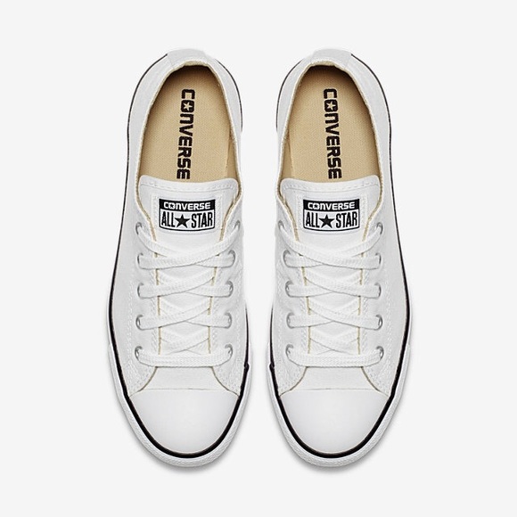 White Low Top Converse - Picture 2 of 5